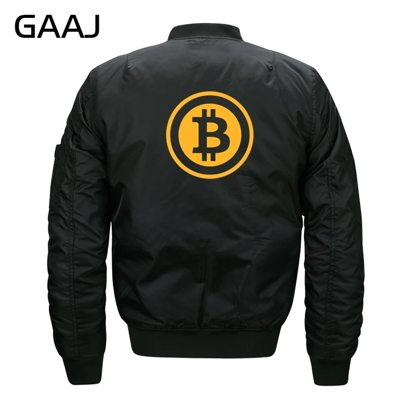 

GAAJ Bitcoin Jackets Men Waterproof Autumn Jacket Bomber Casual Plus Size Warm Winter Fleece Army Green Pilot #61KV2