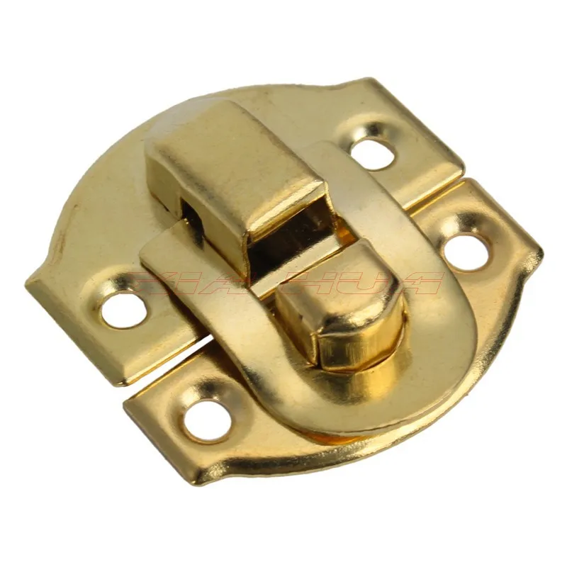 

10pcs 21x20mm Light Golden Antique Jewelry Box Buckle Shackle Lock Padlock Hasp Retro Wooden Storage Box Buckle luggage fastener