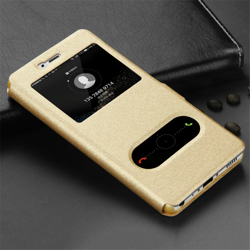 Wallet Flip Cover Case for Xiaomi Redmi 5 Plus 5A 4X 4A S2 Luxury Brand Window View Leather Case Redmi Note 4 4X 5 5A Pro Coque