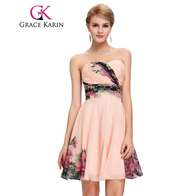 Plus Size Chiffon Short Cocktail Dress