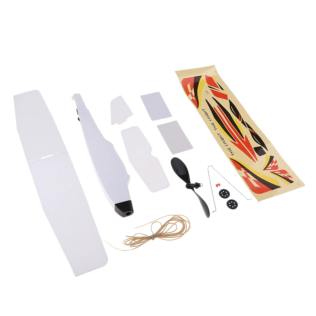 Rubber Band Elastic Powered Glider Airplane Toy Outdoor Flying Machine Kit