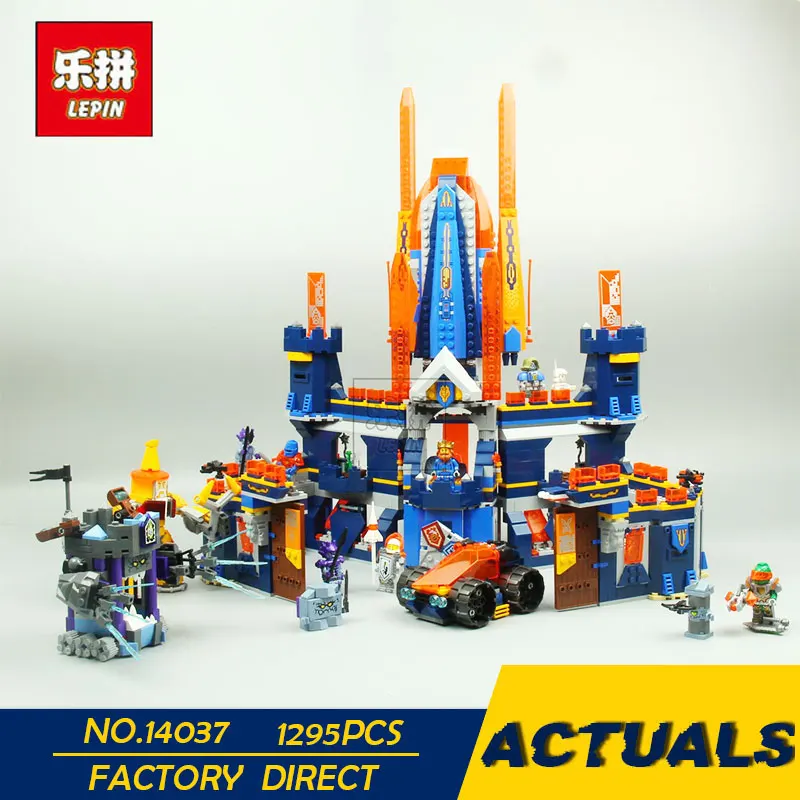 

LEPIN 14037 1295pcs Knights Knighton Castle Model Building Blocks Assemble Bricks Children Toys Games Nexus Compatible 70357