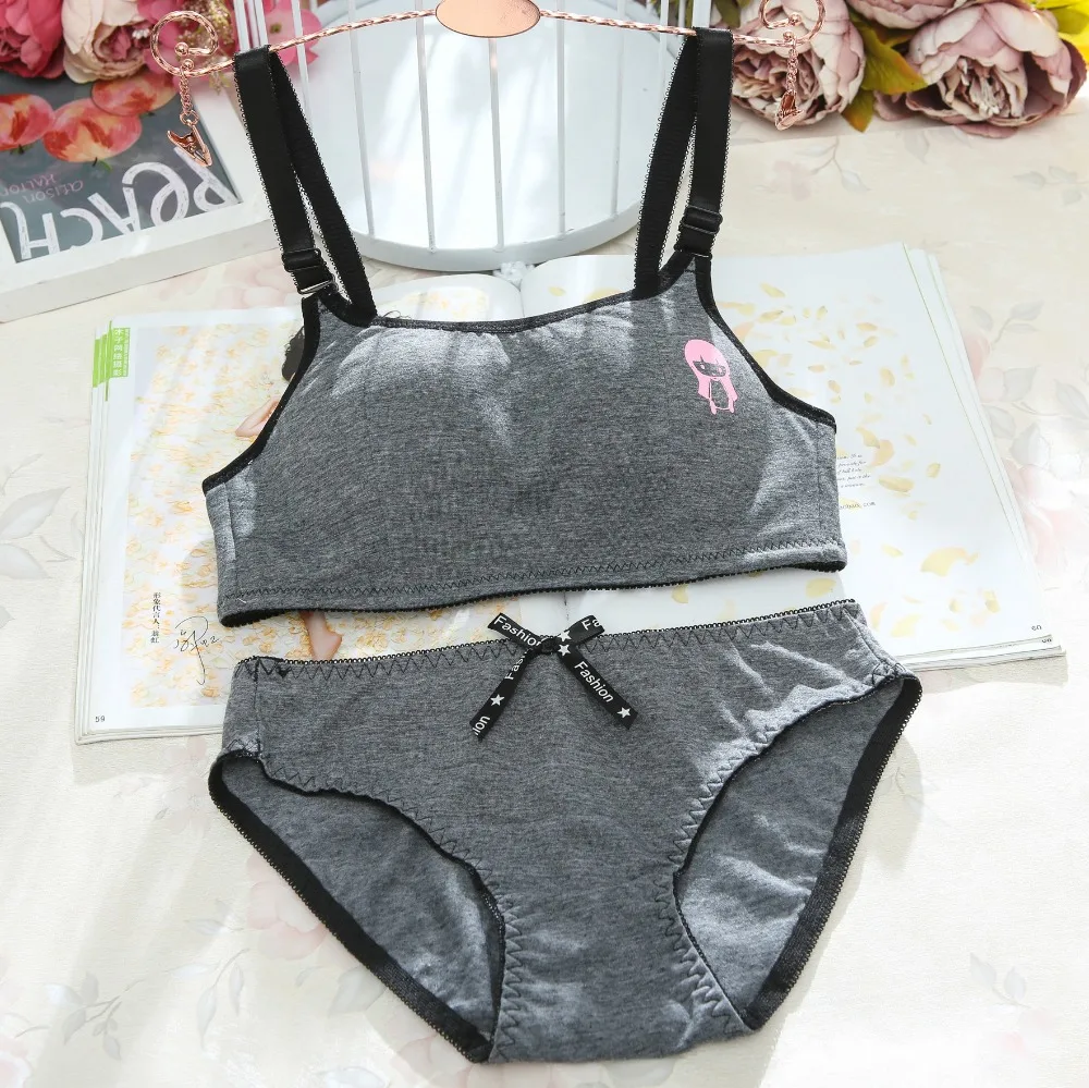 New Teenagers Girls Lingerie Cotton Underwear Sets Kids