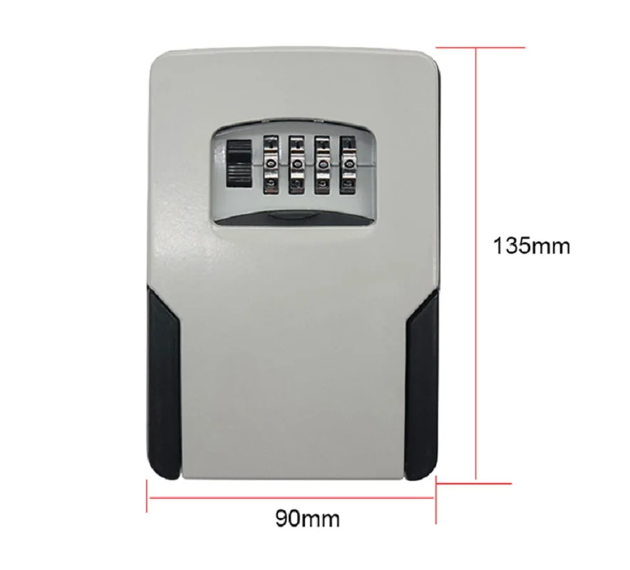 Big size Wall Mounted Key Storage Organizer Boxes with 4 Digit Combination Lock Spare Keys Organizer Boxes Metal Secret Safe Box