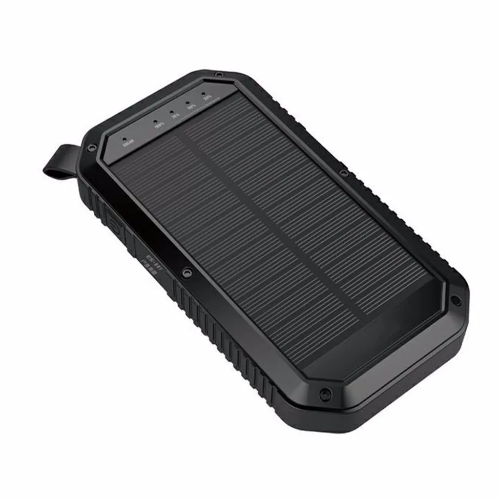 10000 мАч QI Беспроводное зарядное устройство Солнечное зарядное устройство для iPhone samsung банк питания 3USB 3LED зарядное устройство Портативный Беспроводной внешний аккумулятор