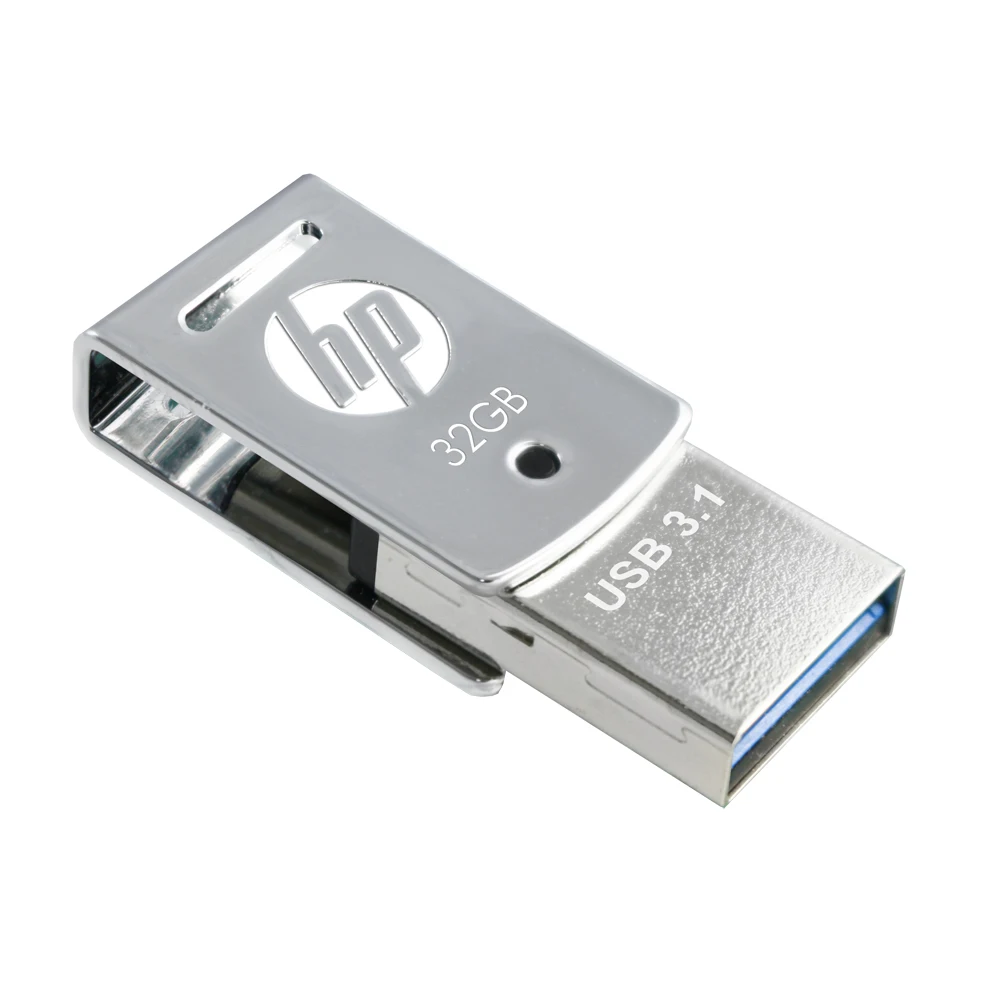 Новое поступление HP usb флеш-накопитель 32 Гб 64 Гб 128 ГБ cle usb 128 go OTG Type C USB3.1 DIY логотип DJ музыкальная ручка-накопитель дропшиппинг