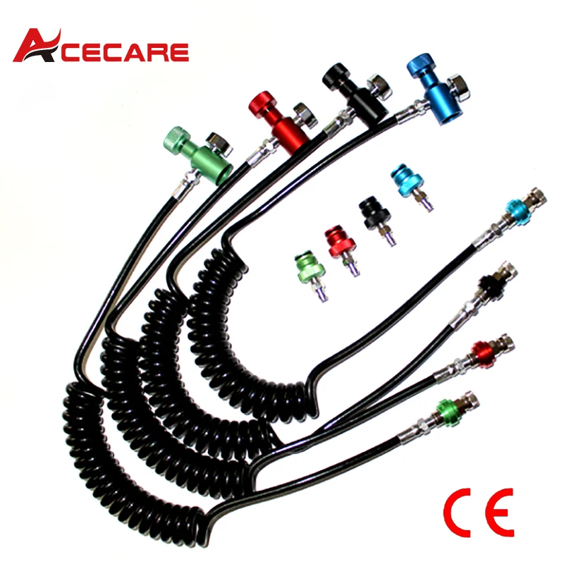 

Acecare Wholesale airgun pcp pod Paintball Coil Remote Hose with Slide Check (multi-color) 40pcs