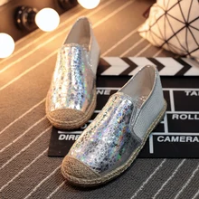 Free shipping new spring and summer shoes fisherman sets foot flat casual shoes small straw color shoes Loafers