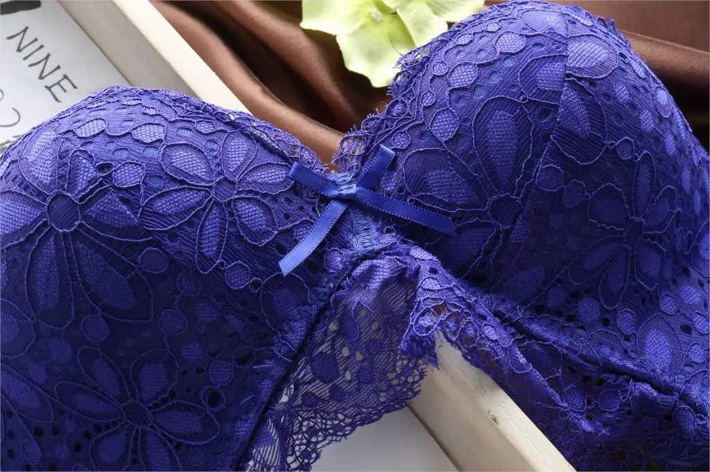 Sexy Lace Bra Adjustable Floral Lace Soft Rims Bra Set Push up Lingerie Women Underwear Sets