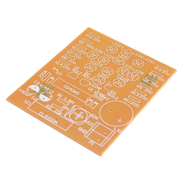 DIY CD4060 музыкальная Светодиодная лампа модуль комплект Электронная тренировка DC 3
