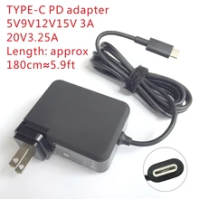 Портативный Тип-c PD USB-C Мощность Зарядное устройство для Nitendo переключатель 5V1. 5A 15V2. 6A адаптер переменного тока, 5V3A 9V3A 12V3A 15V3A 20V3. 25A