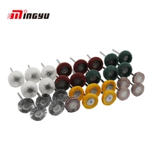 30 шт. мини-щетки для полировки шерсти набор колес Dremel аксессуары шлифовальные кисти шерсть щетка для вращающихся электроинструментов