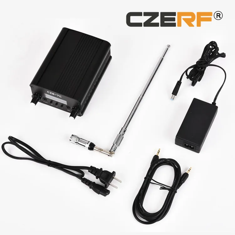 CZE-7C 1 Вт/7 Вт стерео-трубка с усилителем, fm передатчик наборы источника питания+ антенна+ аудио кабель