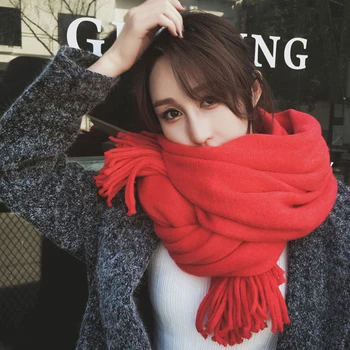 

Scarves Women Winter Wool Knitted Cashmere Scarf High Quality Thick Warm Long Scarf Shawl Wrap Blanket Pineapple Scarfs Stoles
