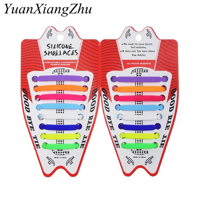 16 шт./лот, эластичные силиконовые шнурки для обуви, специальные шнурки, без шнурков, шнурки для обуви для мужчин и женщин, обувь на шнуровке, резиновый шнурок L1