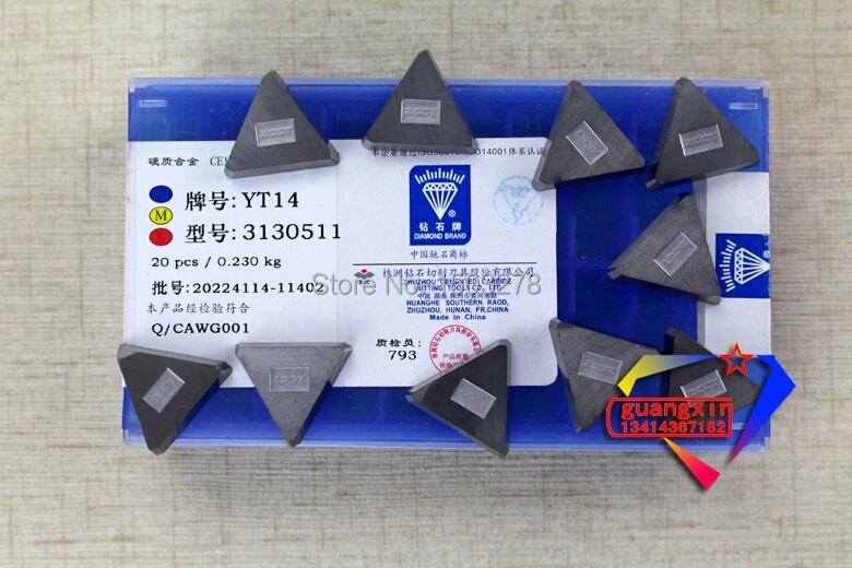

YT14 3130511 Original zccct cnc carbide turning inserts triangle milling carbide inserts sanyinghe insert (20 pcs/lots)