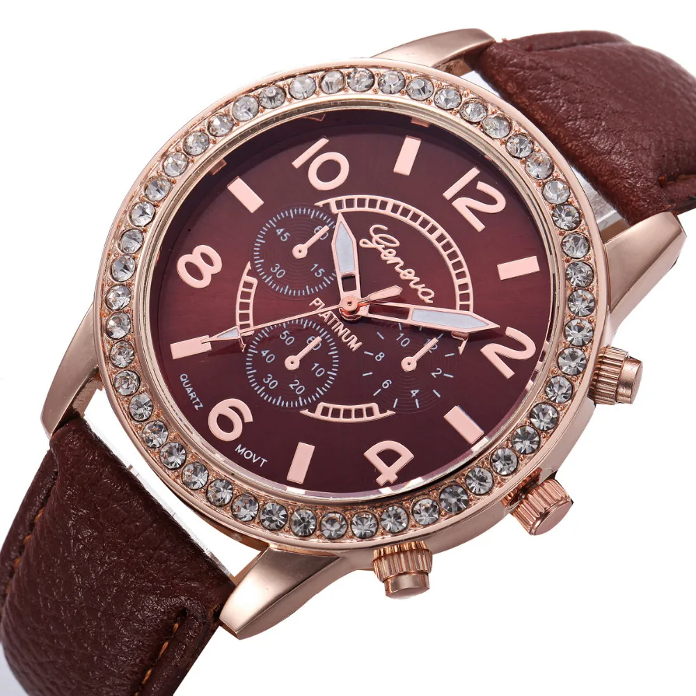 

women watches bracelet watch ladies with crystal leather band Quartz watch women bayan kol saati relogio masculino reloj mujer