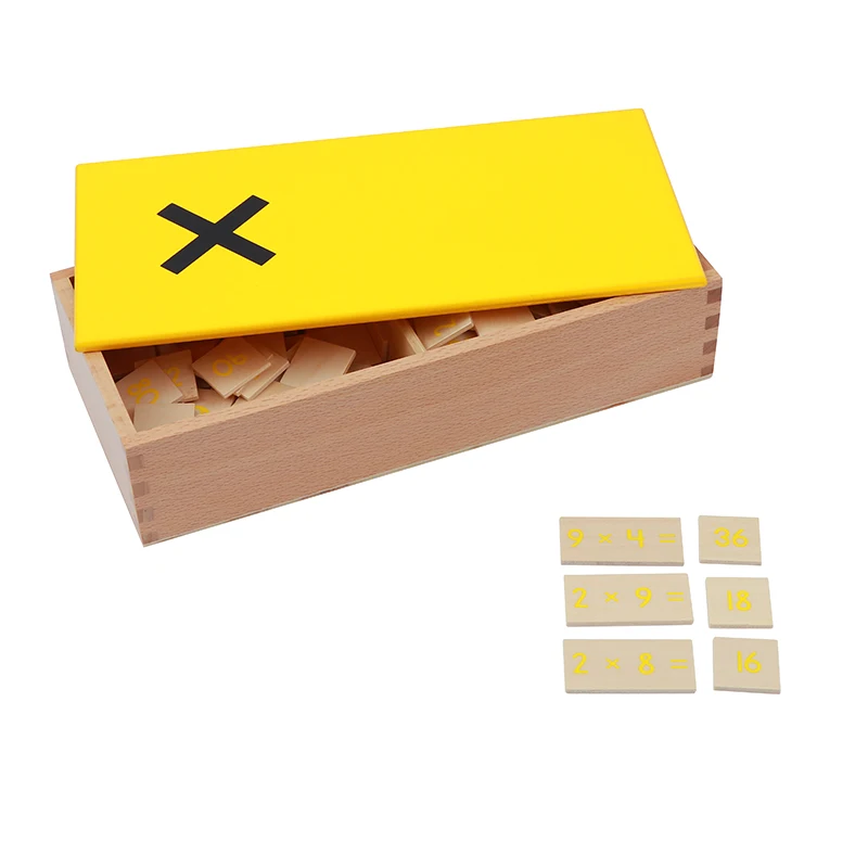  Baby Toy Montessori Box of Multiplic Equations Wood for Early Childhood Education Preschool Kids Br