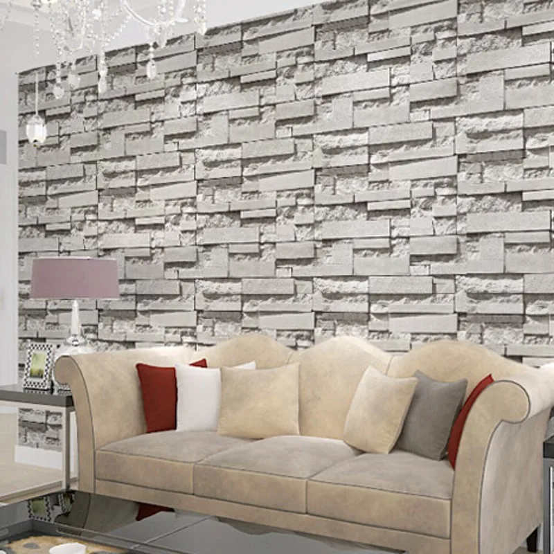 Compare Prices On Brick Looking Wallpaper- Online Shopping/Buy Low beibehang wallpaper Real Look Realistic Brick wall Wallpaper White Grey Real Deep Embossed Textured Wall paper - Compare Prices On Brick Looking Wallpaper- Online Shopping/Buy Low