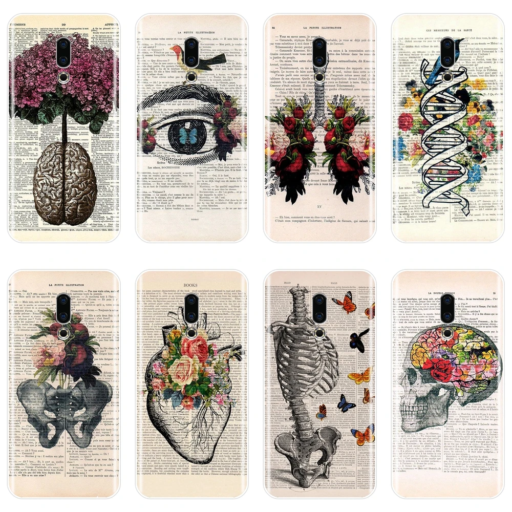 

TPU Skull Flower Heart Eye Phone Case For Meizu 16th 16x 15 Lite 16 Plus Soft Silicone Back Cover For Meizu U10 U20 Pro 6 7 Plus