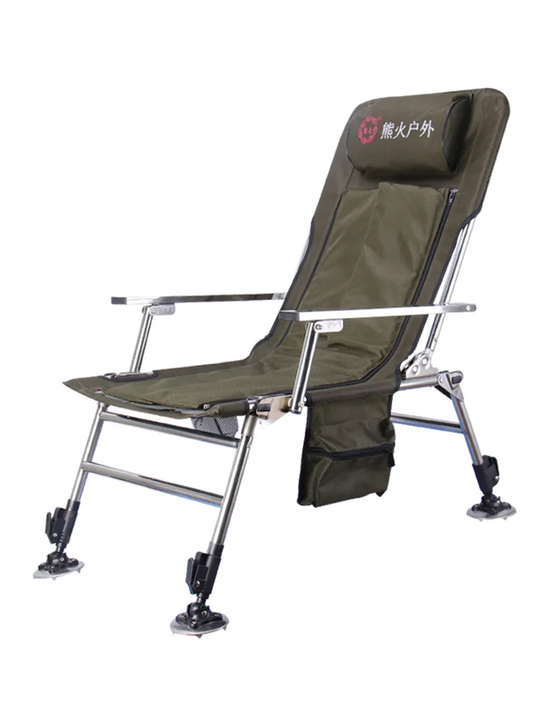 2019 New Stainless Steel European Fishing Chair Folding Portable