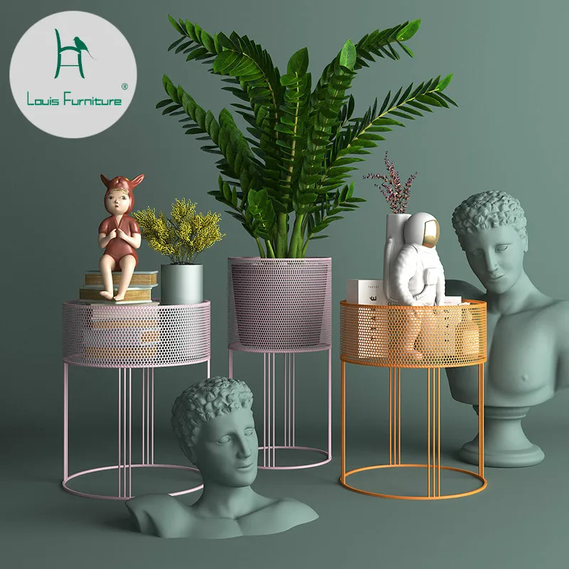 

Louis Fashion Plant Shelves Iron Art Creative Flower Modern Simple Arrangement Floor Type Shelf Living Room Indoor Potted