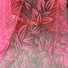 D490#5 ярдов розовый цветочный склеенный принт сетка с блестками Тюль Сетка кружевная ткань для распиловки/вечернее платье/сцена