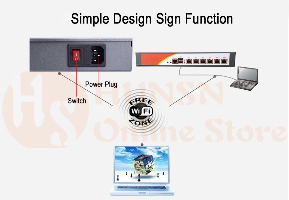 Firewall Mikrotik Pfsense Router PC 2117U HUNSN COM RS05 (08)