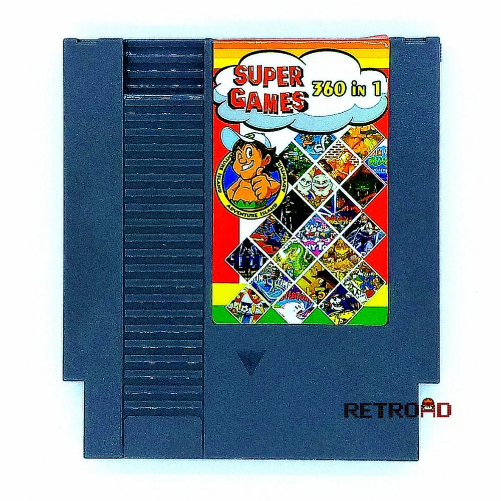 Gratis Pengiriman kualitas tinggi 72 Pin game NES Permainan Cartridge dengan super 360in1 ada pengulangan