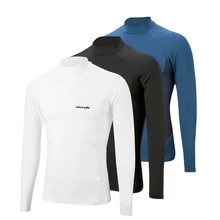 Тенниска тонкая ледяная шелковая Солнцезащитная нижняя рубашка ультрафиолетовая Мужская футболка с длинными рукавами