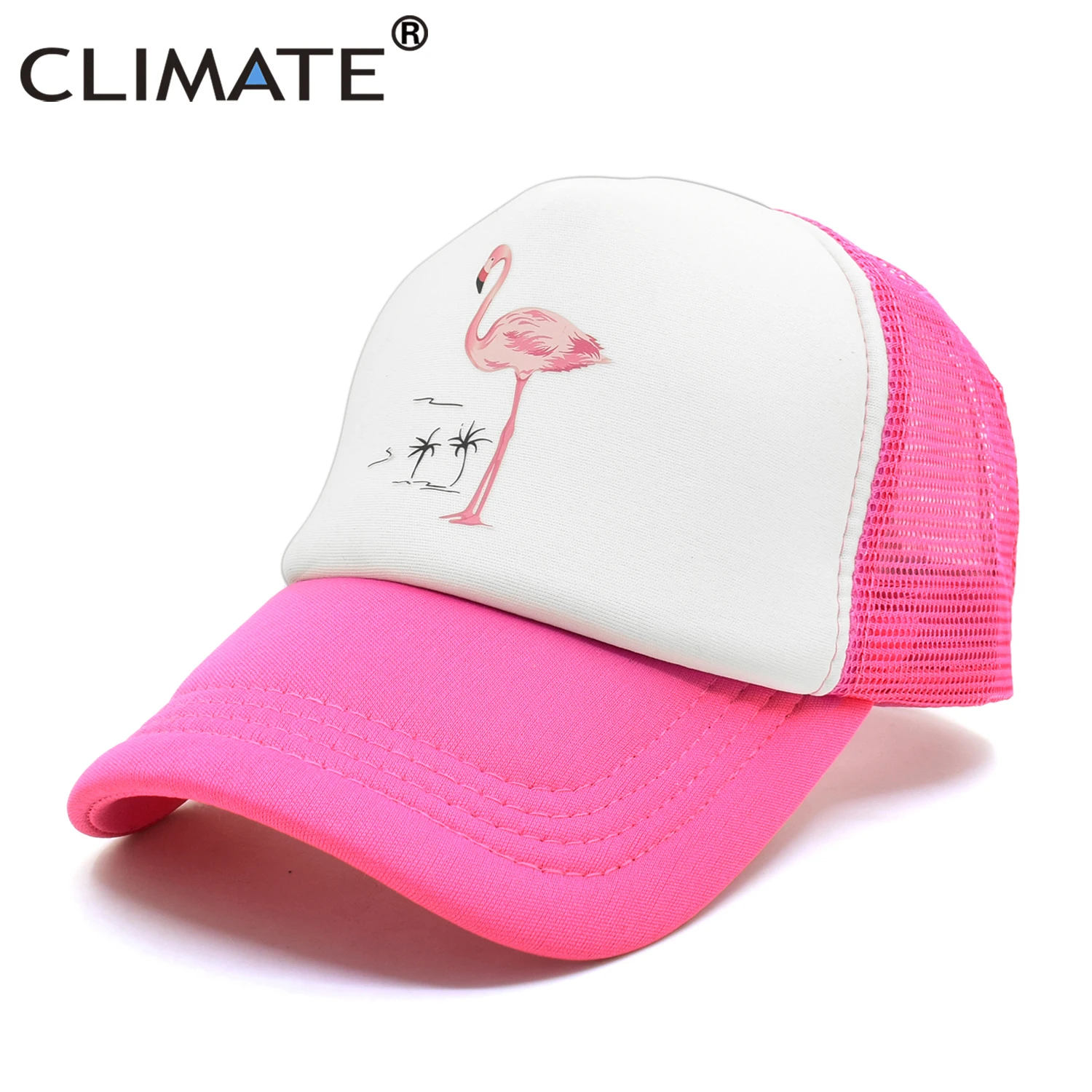 Климат Фламинго Кепка девушки женщины шляпа розовая роза Кепка Милая летняя кепка s шляпа хип-хоп сетчатая бейсболка s шляпа для женщин