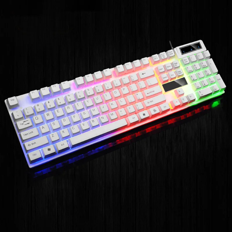 Игровая клавиатура 104 клавиши Механическая Проводная USB RGB LED подсветка для Overwatch