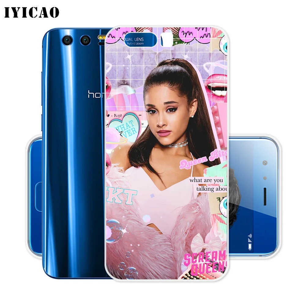 Мягкий силиконовый чехол IYICAO Singer Ariana Grande для Huawei Y9 Y7 Y6 Prime 2018 Honor 8C 8X 8 9 10 Lite 7X 7C 6A 7A