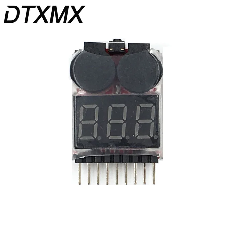 

DTXMX RC Cell Checker BB ring Lipo battery low voltage alarm Voltage Indicator volt meter monitor buzzer Alarm 1-8S 2.7-3.8V