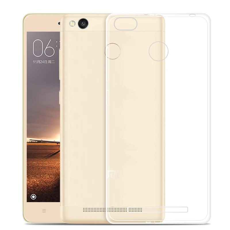 Чехол для Xiaomi Redmi 3 Pro ультратонкий прозрачный мягкий чехол из ТПУ телефона 3s 3X