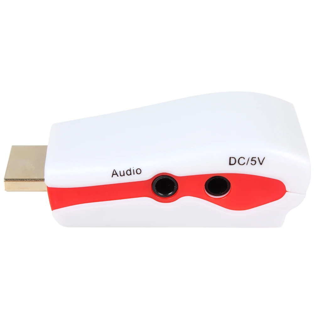 Адаптер hdmi vga HDMI к VGA конвертер мужчин и женщин видео коробка + аудиокабель AV для
