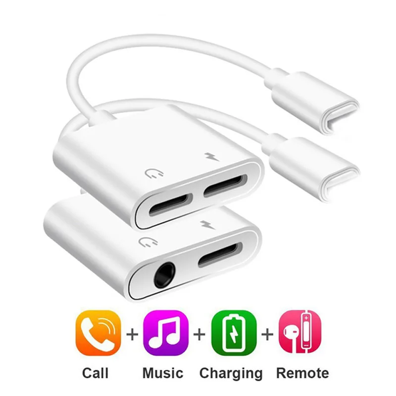 

For Lighting to 3.5mm Headphones Audio Aux Adaptador For iPhone X 8 7 For Lighting Adapter IOS 13 Charging Calling Cable