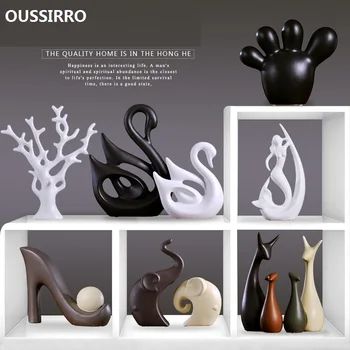 

OUSSIRRO Ceramic decoration ornament Desktop TV cabinet porch room wine cabinet decorations display wedding gifts