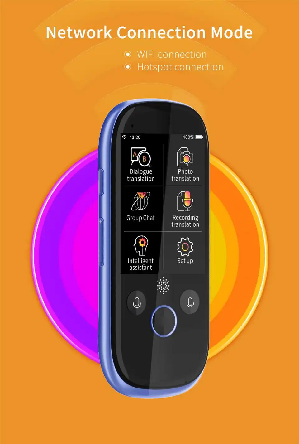  K1 Pro Translator 75 Languages Wifi 2.4G BT 4.0 Translation RAM 512GB ROM 4GB Support Offline Trans