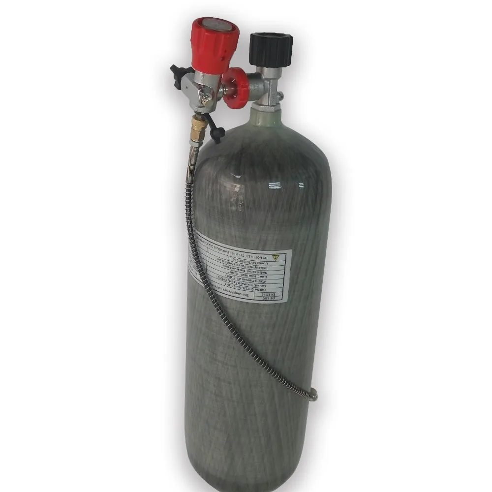 AC109100 Refill Whole Set 9L 4500Psi 300Bar Carbon Fiber Cylinder + Gauge Valve+Filling Station With Hose + Protect Cup