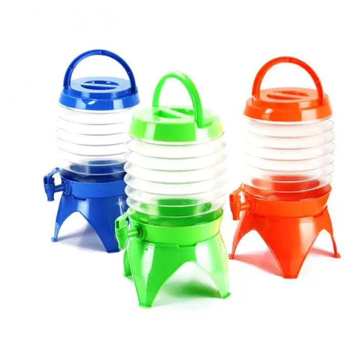 1 Pcs Water Container Dispenser 5.5L Collapsible Folding Portable for Outdoor Camping Travel&T8