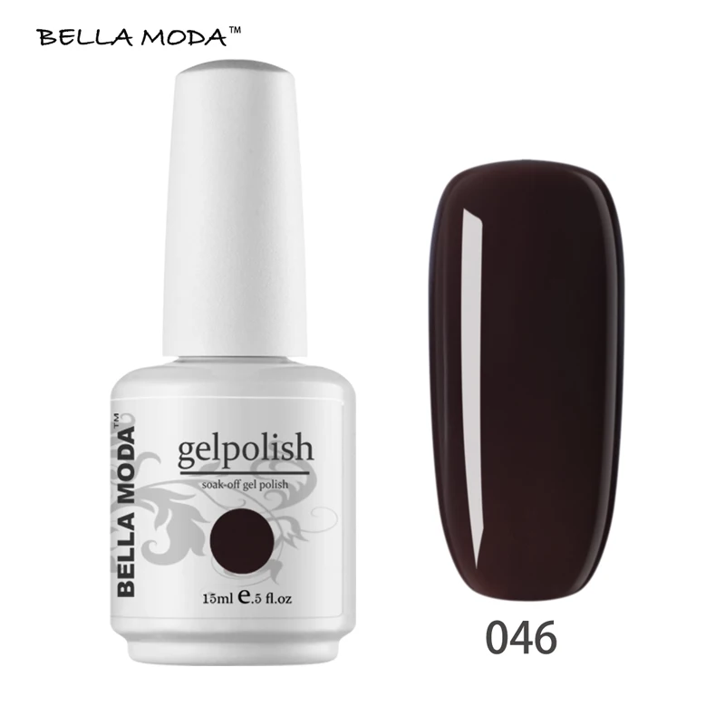 046 Белла MODA 15 мл УФ гель-лак Nail Art Маникюр Soak Off Гель лак для ногтей Top ногтей - Цвет: 046