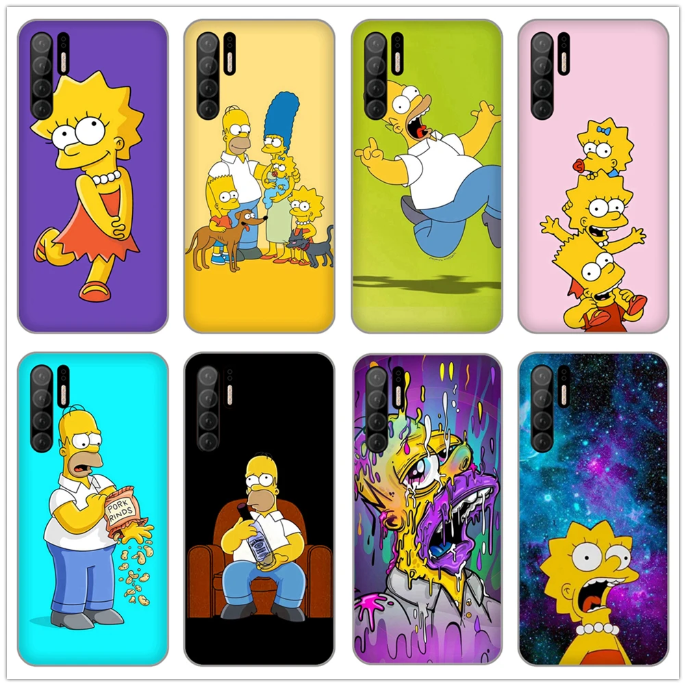 

Homer J.Simpson cartoon Soft TPU Silicone Case Cover for Huawei P10 Plus P20 P30 Pro P7 P8 Lite 2015 Honor 9 V10 shell