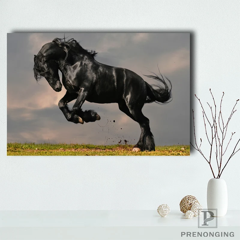 

Custom Canvas Poster Horse@01 Posters Cloth Fabric Wall Art Pictures For Living Room Decor#18-12-05-13
