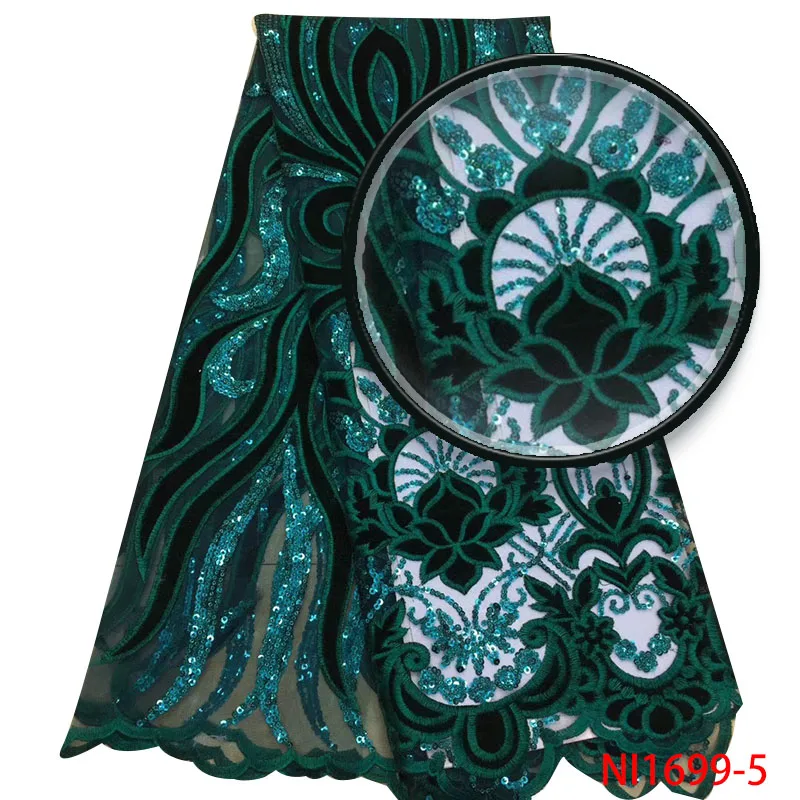 Африканская кружевная ткань с блестками кружевная ткань вышитая нигерийская талевая кружевная ткань свадебная ткань высокого качества французский Тюль YANI1699-1