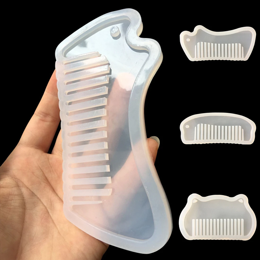 

1 Piece DIY Clear Silicone For Comb Mould For Epoxy Resin with Real Flower Handmade Jewelry Tools Resin Molds For Jewelry