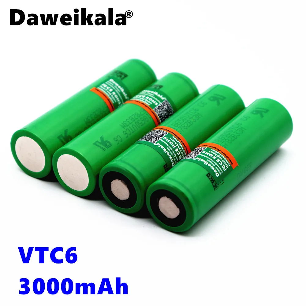 DaweikaLA VTC6 3 7 V 3000 mAh литий ионная аккумуляторная батарея 18650 для US18650VTC6 30A электронные