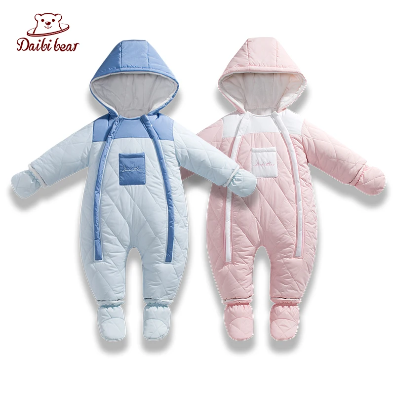 Костюм для новорожденных, зимний высококачественный костюм для новорожденных, теплый Детский комбинезон с защитой от холода