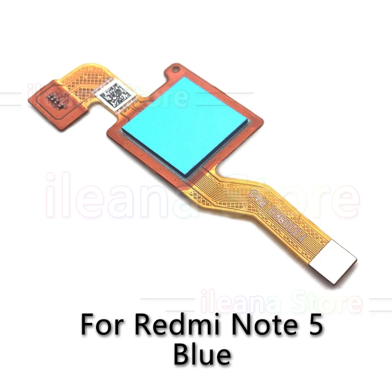 Оригинальная Кнопка возврата домой датчик отпечатков пальцев гибкий кабель для Xiaomi Redmi Note 5 Plus Pro Телефон Запчасти - Цвет: Note 5 Blue