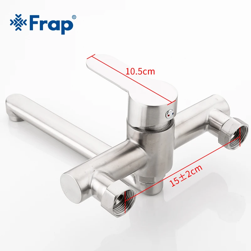 Günstige Frap Wand Montiert Küche Wasserhahn Drehen Gemüse Becken Wasserhahn Hot Cold Water Mixer Mopp Pool Hahn Waschbecken Wasserhahn Doppel Löcher y40086